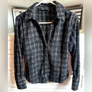 Zara tweed button down top.  Size Small